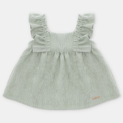 VESTIDO TELA VERDE CLARO