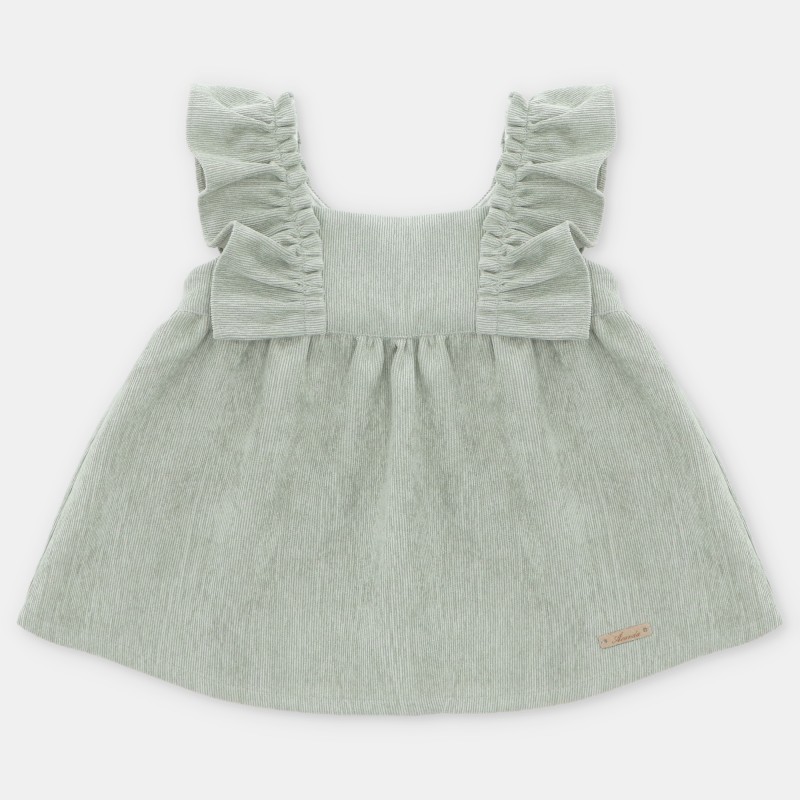 VESTIDO TELA VERDE CLARO