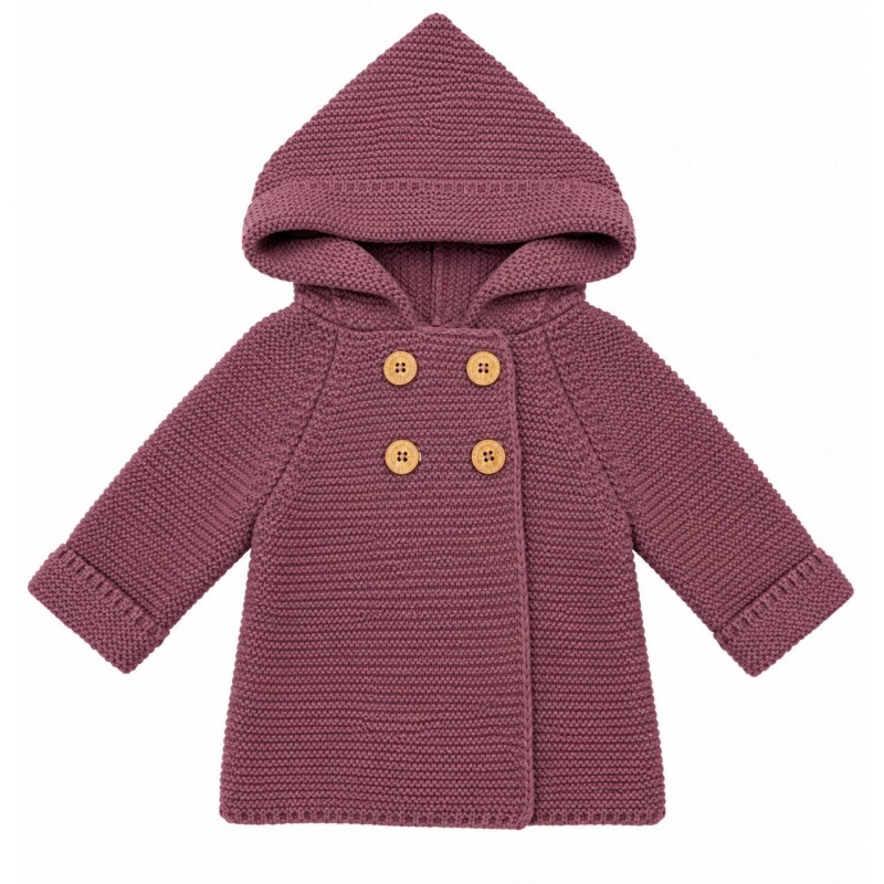 CHAQUETA CRUZADA DE PUNTO FRAMBUESA CHAQUETA CRUZADA DE PUNTO FRAMBUESA