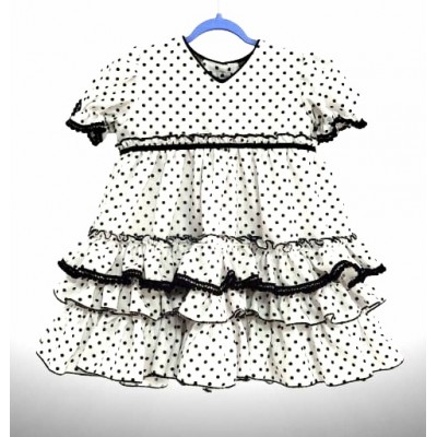 TRAJE DE SEMIHILO BLANCO CON LUNARES TF-62