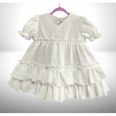 TRAJE DE FLAMENCA CANASTERO BLANCO TF-64