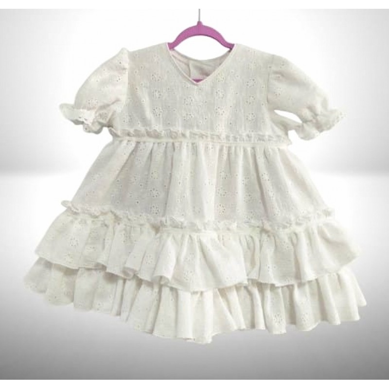 TRAJE DE FLAMENCA CANASTERO BLANCO TF-64