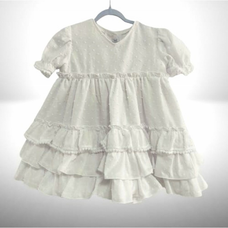 TRAJE DE FLAMENCA PLUMETI BLANCO TF-65 TRAJE DE FLAMENCA PLUMETI BLANCO TF-65