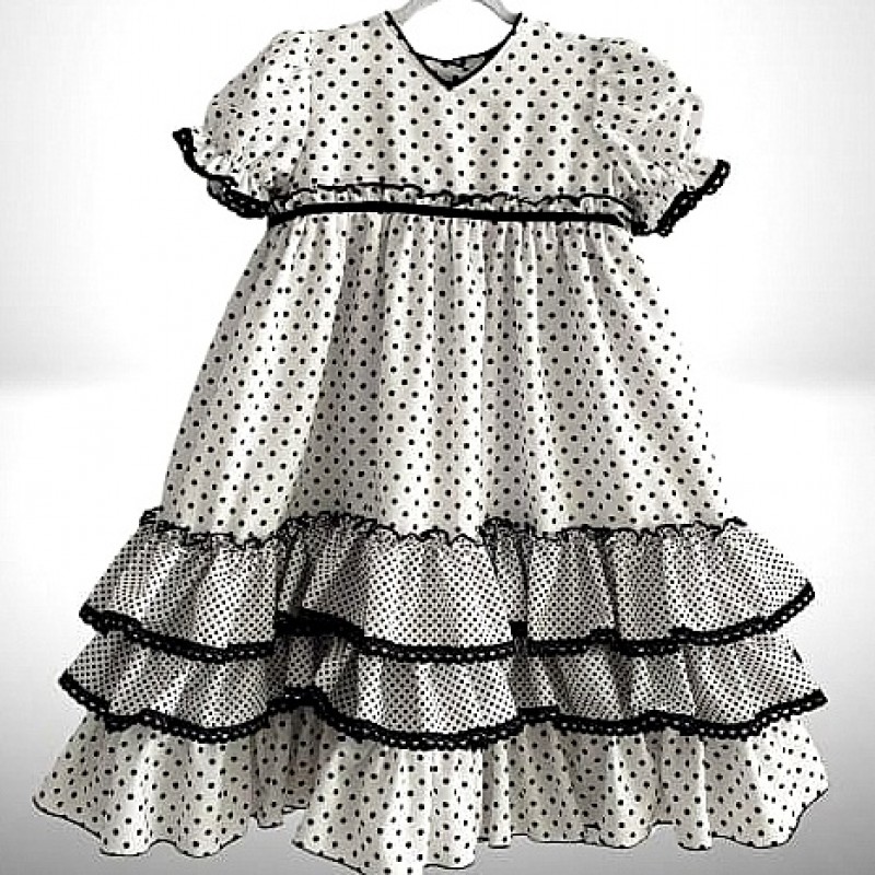 TRAJE DE FLAMENCA LARGO CANASTERO TF-68